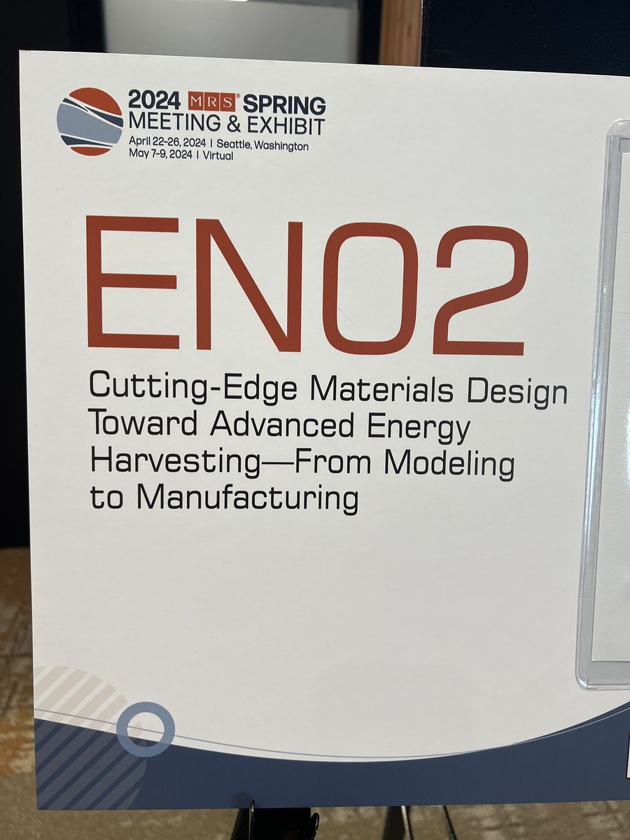 #S24MRS My invited talk will start at 11:00 today in Room 332, Level 3, Summit - Photoresponsive piezoelectric ceramics for multisource energy harvesting and sensing. Welcome! <a href="/Materials_MRS/">Materials Research Society (MRS)</a>