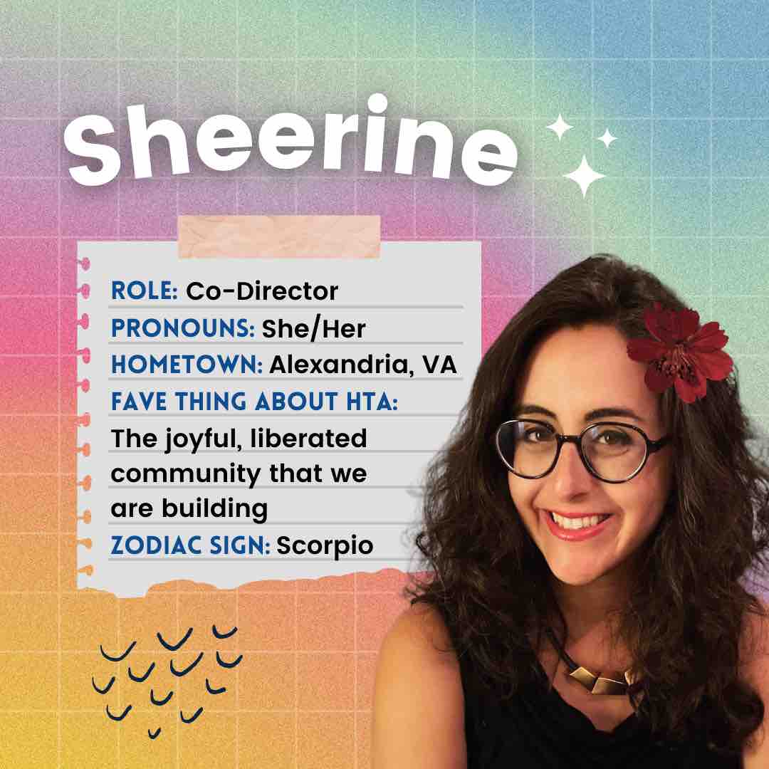 HealingToAction's tweet image. STAFF INTRO ✨ | Meet Sheerine, our Co-Director! Sheerine cultivates our organization’s relationships and projects to ensure success. Swipe to see who inspires Sheerine! #StaffIntro #InspirationalWomen