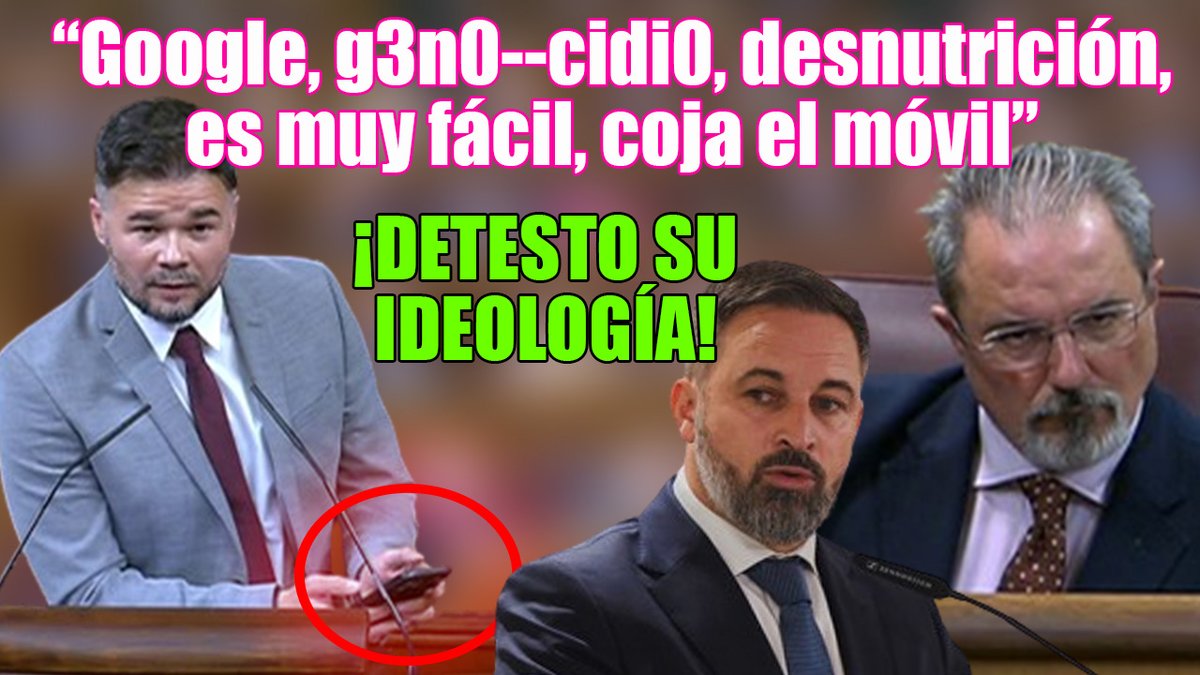 📺👉 youtu.be/Hkj0SABzvf4 Gabriel Rufián SE COME a Carlos Flores Juberías de VOX🔥 ¡¿En qué MOMENTO PERDIERON su HUMANIDAD?!'🔥 ' #Netanyahu es un b3stia, dígalo usted, a ver quién es ambivalente con el t3rr0rism0'. @gabrielrufian #Palestina #israel