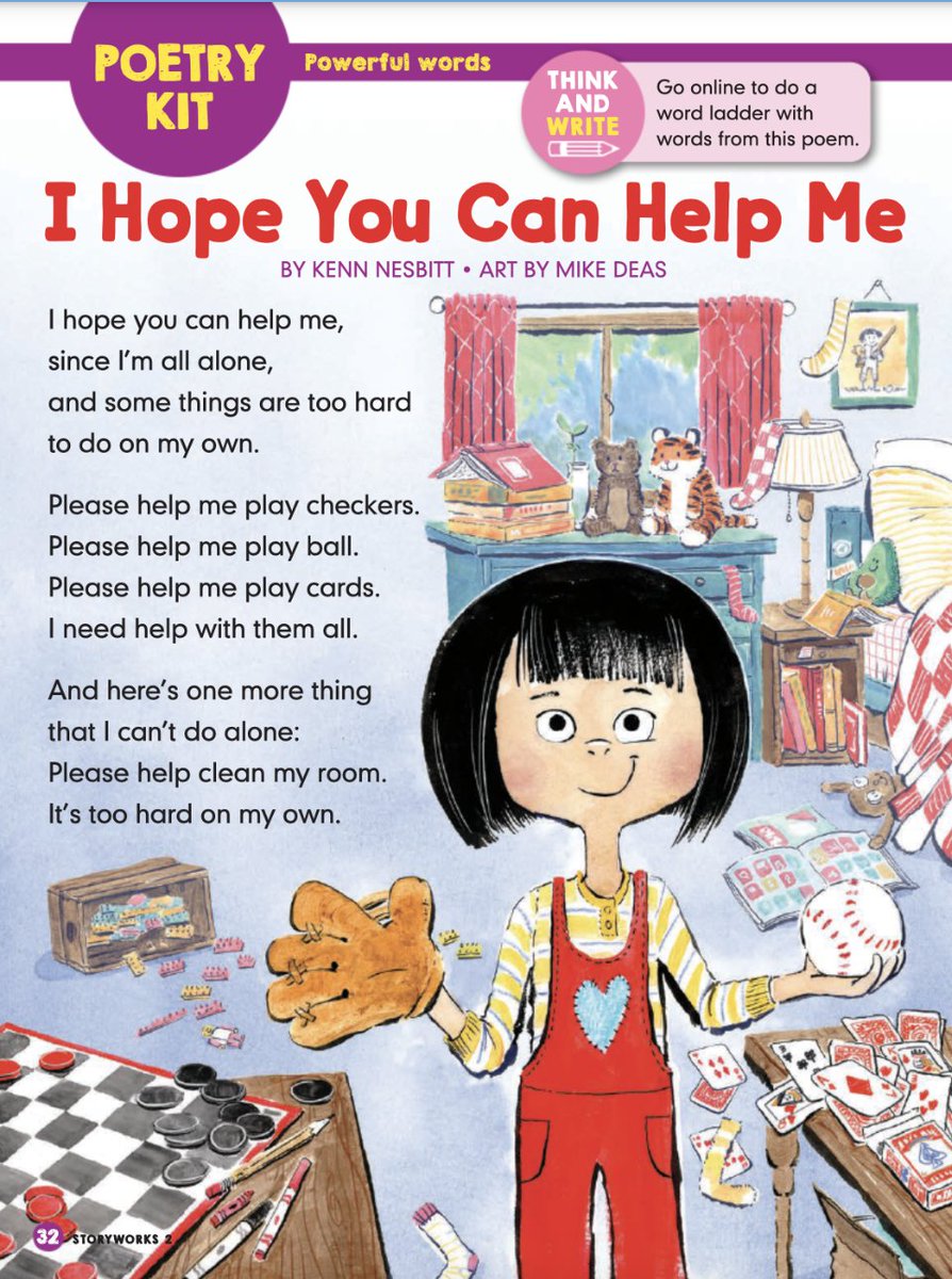 Sometimes we all need a little help. Here's one way to ask, from a poem I wrote for Scholastic Storyworks 2, a multi-genre classroom magazine for Grade 2. storyworks2.scholastic.com/issues/2023-24…