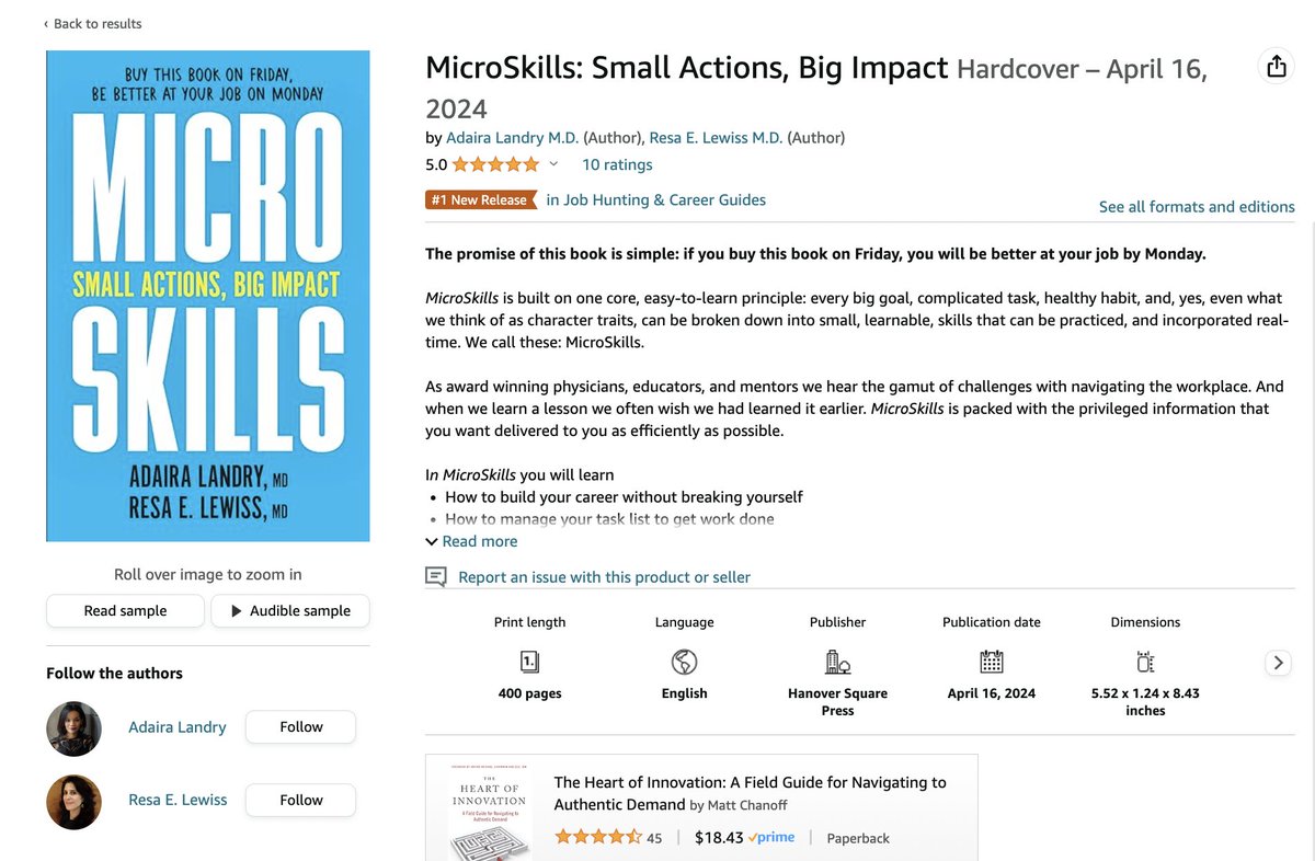 Whaaaaaaaaaaaaaaaaaaaaaaaaaaaaaaaaaaaaaaaaaat Amazon's #1 New Release in Job Hunting & Career Guides. A super crowded market! Excited to show up & represent as women, physicians, & people who 🧡 sharing strategies for success. cc: @ResaELewiss @Hanover_Square @HarperCollins