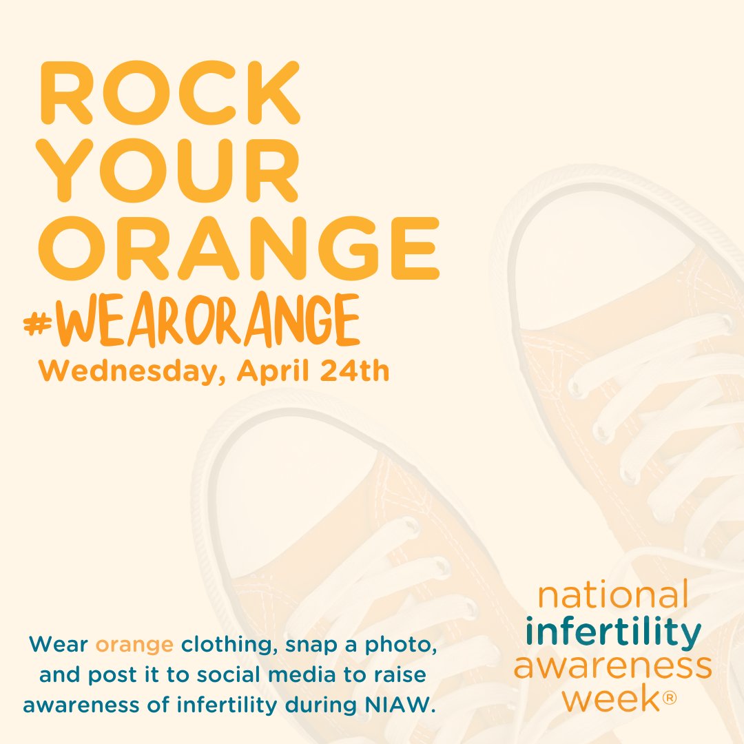 Orange is more than a color this #NIAW2024 🧡 Wear it proudly to support #infertilityawareness! Details ➡️ zurl.co/AF0h 

#WearOrange2024 #LeaveYourMark2024 #RGI #TTC #PGT