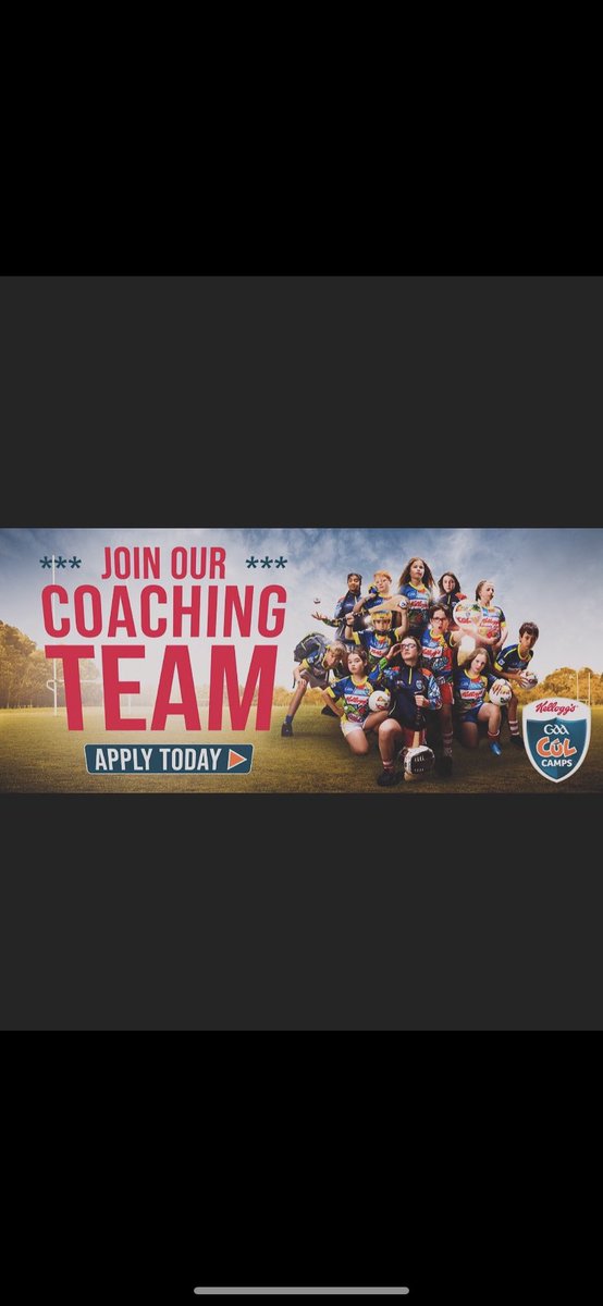 Great Summer job opportunity! Are you responsible, hardworking and love sport!?! Just click on the link and fill out the application form; forms.office.com/e/xDrxh7xxz7 For any further enquiries email; david.murphy.gda.kildare@gaa.ie
