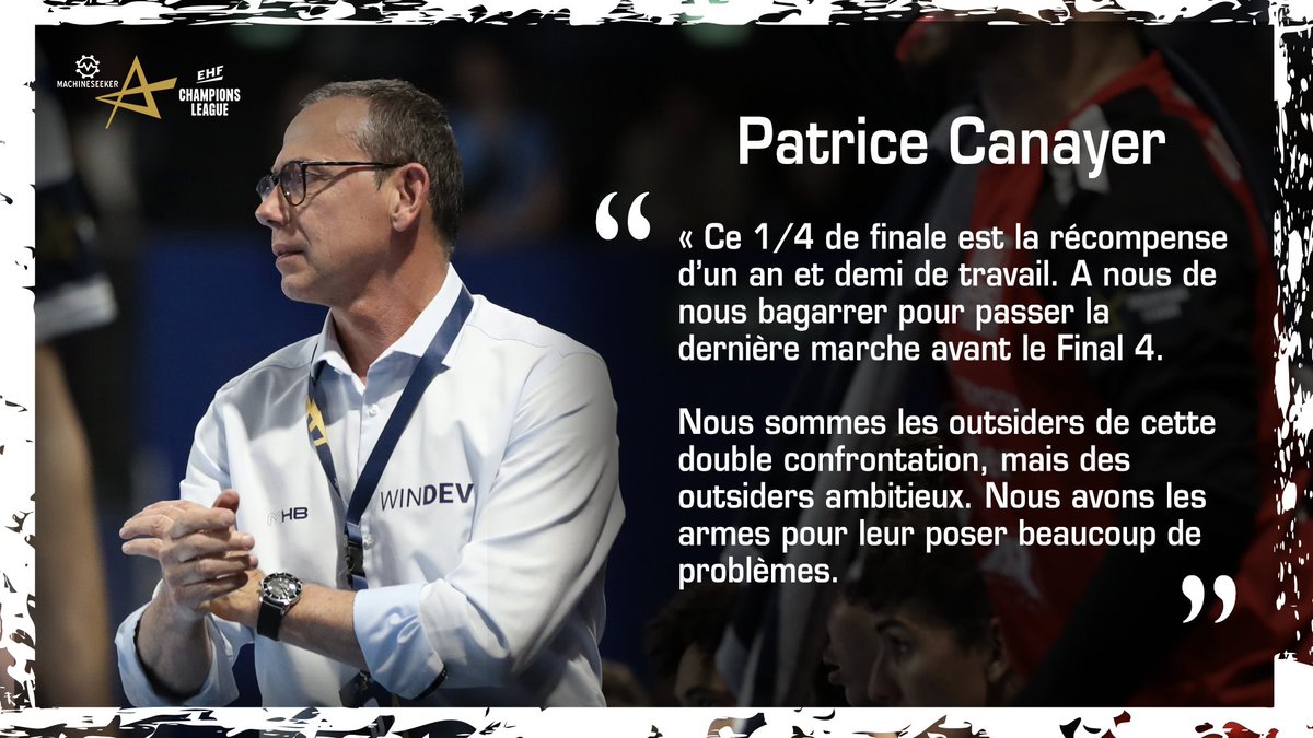 𝗝-𝟭 𝗠𝗛𝗕 / 𝗞𝗶𝗲𝗹 Patrice Canayer s'est exprimé avant le choc face au THW Kiel, demain au FDI Stadium, en 1/4 de finale aller de la Ligue des Champions. 📰➡️ bit.ly/3UszHFe