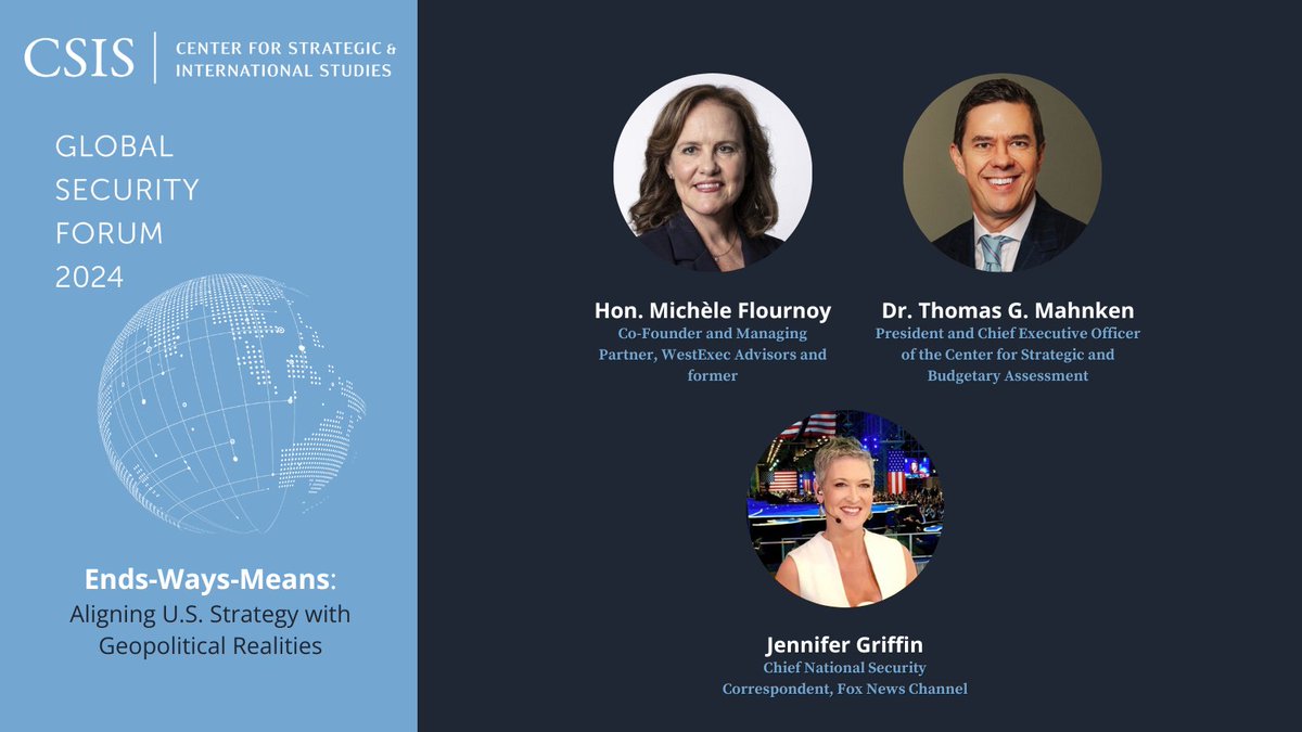 April 24, join @csis_isp for the 2024 Global Security Forum, CSIS's flagship annual security conference. This year's Forum features keynote remarks from @GenCQBrownJr, Chairman of @thejointstaff, & the Hon. Avril Haines, Director of @ODNIgov. Register: csis.org/events/global-…