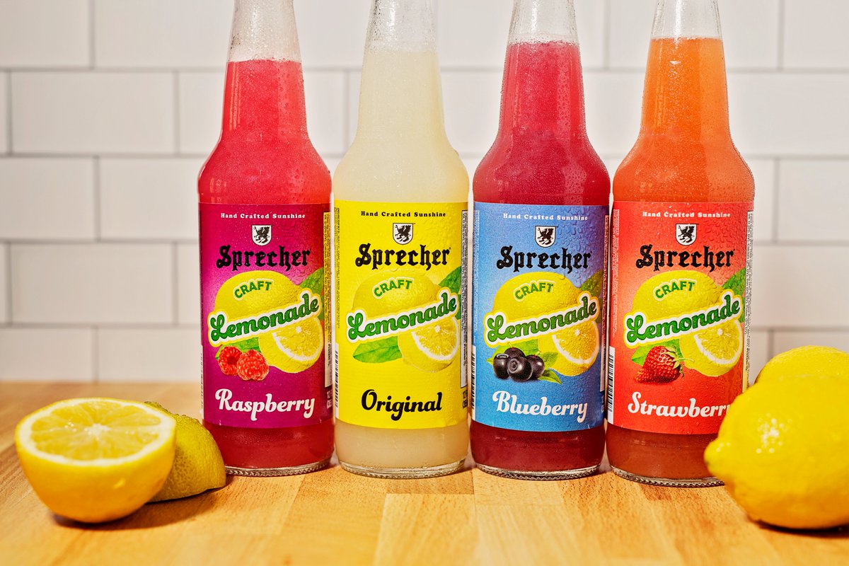 Sip on handcrafted sunshine with Sprecher Lemonades! Perfect for sunny days ahead. ☀️🍋 Available in Original, Raspberry, Blueberry, and Strawberry flavors: sprecherbrewery.com/products/copy-…