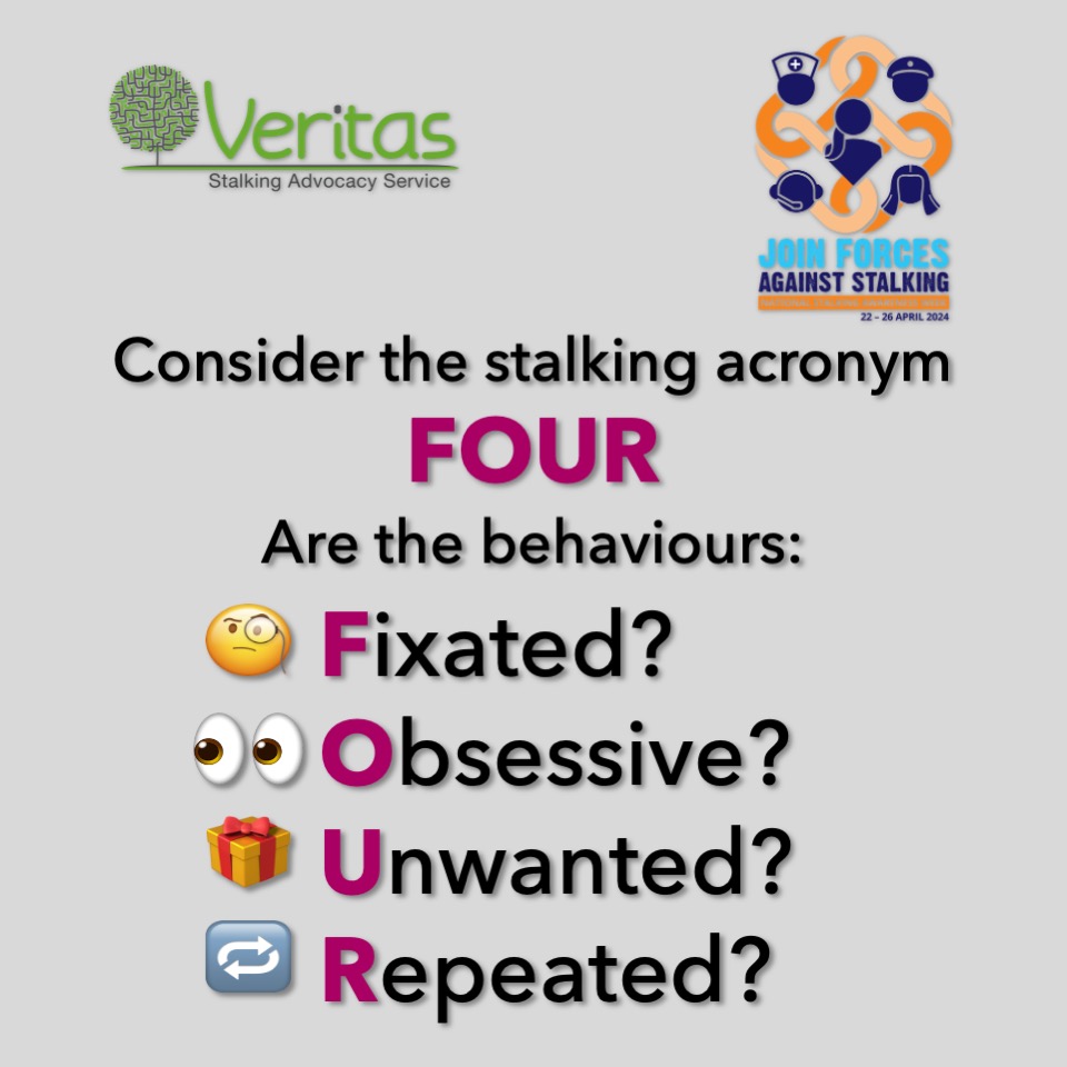 If you've experienced #Stalking we can help. #JoinForcesAgainstStalking