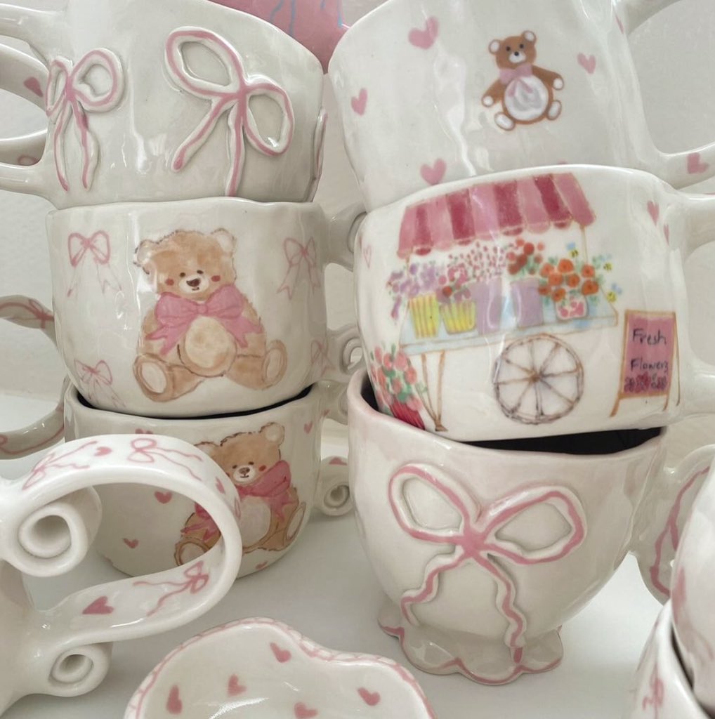 pretty ceramic cups