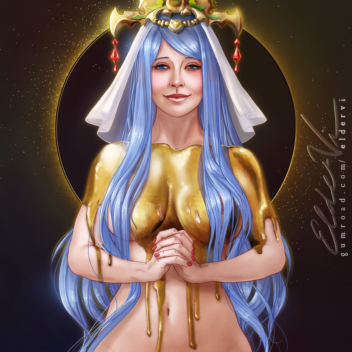Lumera from Fire Emblem Engage is the second new painting for our icon series. We wanted her to be close to the reference but since we always aim for high realism, we wanted her to look more mature aswell.

#FireEmblem #fireemblemengage #FEHeroes #FEH #fanart #art #Lumera