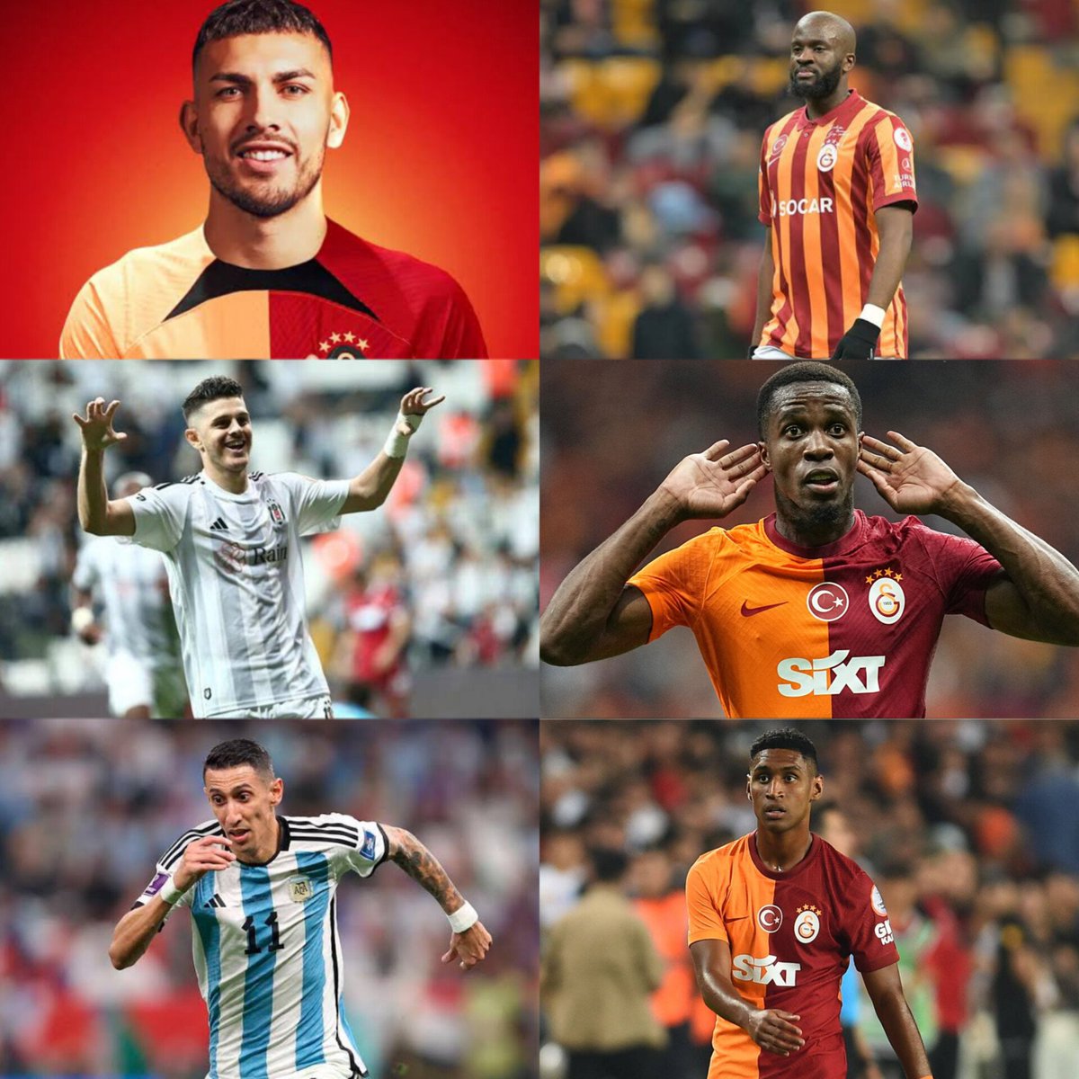 Transfer dönemi yaşanan kırılmalar şimdi ki aklınla hangisini tercih ederdin Paredes Ndombele 3700 dk 600 dk 3 asist 7 gol 1 asist Rashica Zaha 4 gol 5 asist 10 gol 5 asist Angel Di Maria Tete 16 gol 14 asist 1 gol 3 asist