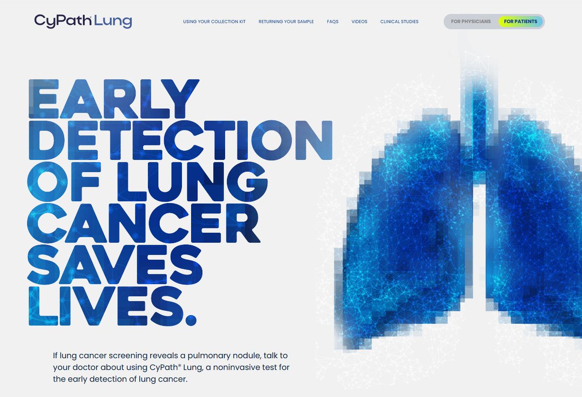 If you are at high risk for developing #lungcancer, talk to your physician about CyPath Lung, our noninvasive diagnostic test for early-stage lung cancer.  Prospective patients can learn more at cypathlung.com/cypath-patient/
#cypathlung #loveyourlungs #beatcancer