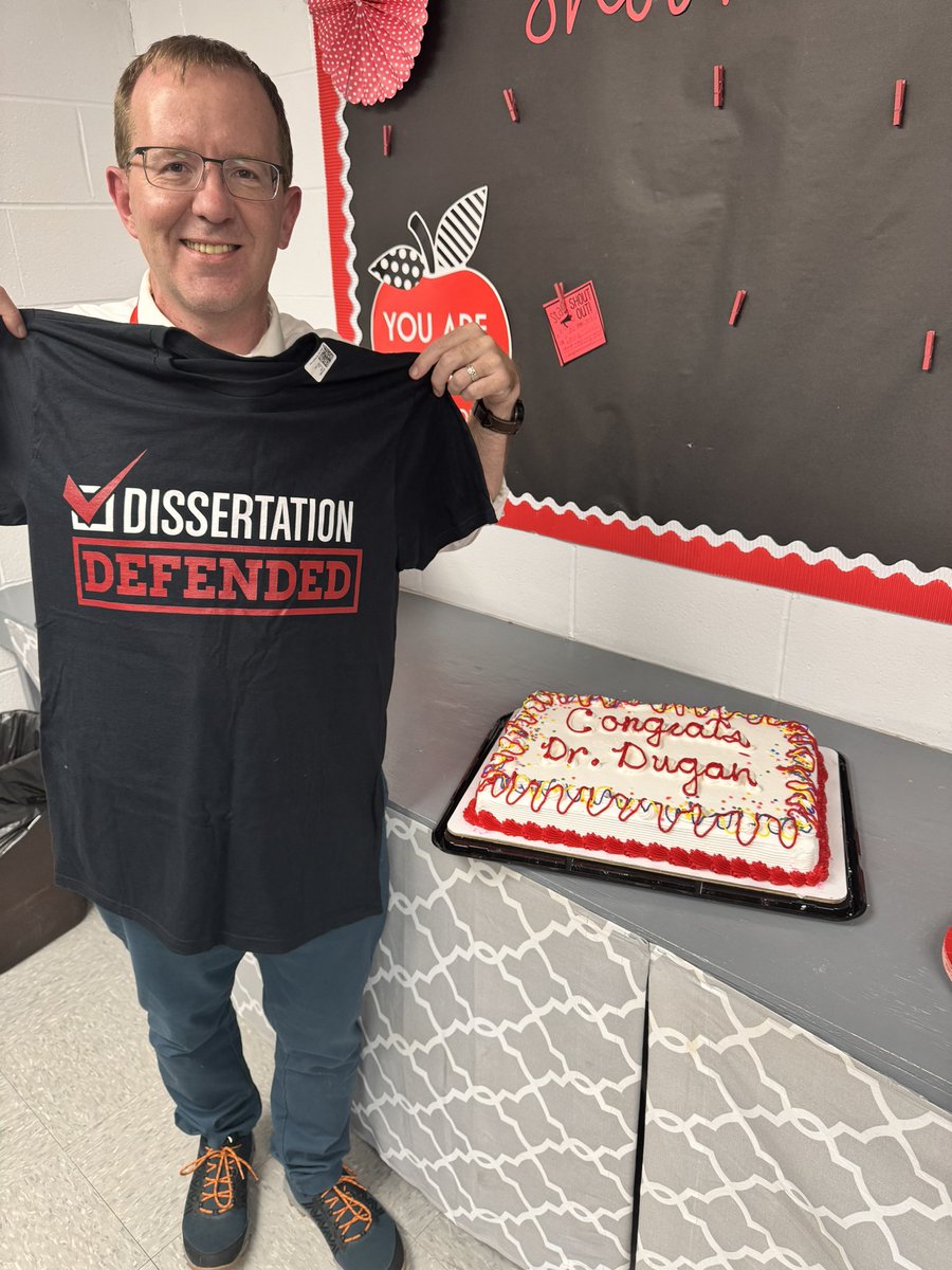 Congratulations to Dr. Todd Dugan for successfully defending your dissertation today! 
We are so proud of our leader and Superintendent @tdugan75