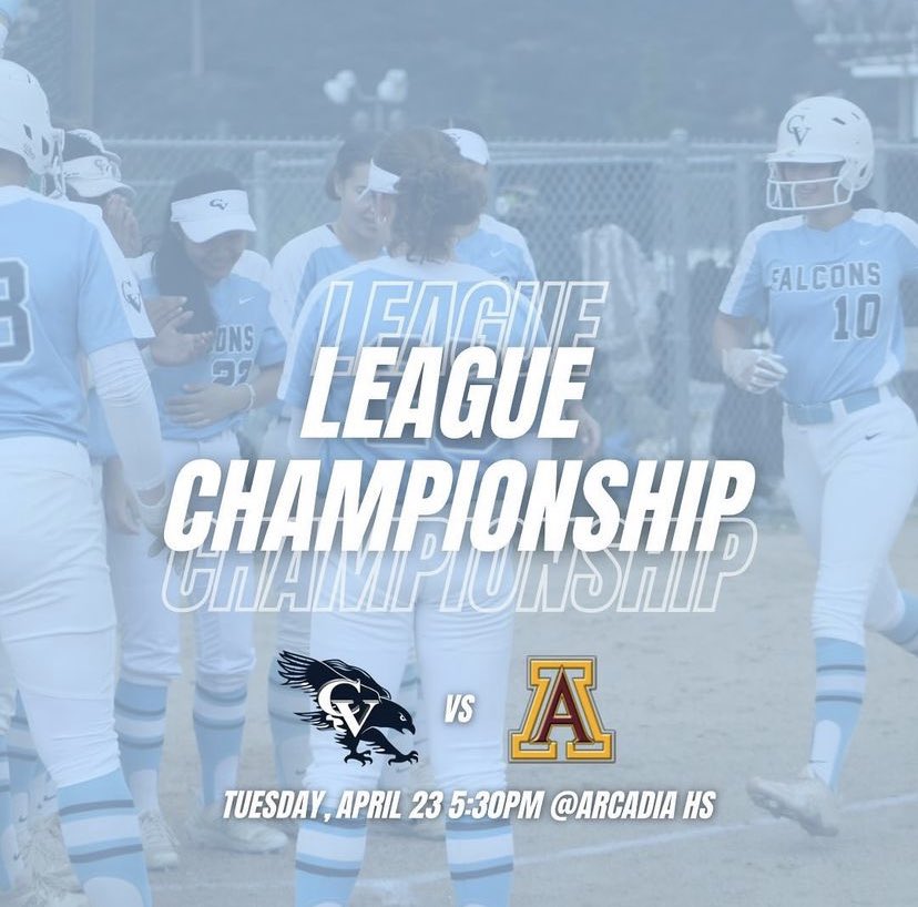 CV_Falcon_SB's tweet photo. Falcons face off against Arcadia @SoftballApache for the Pacific League title. Come support your Falcons! 5:30 pm Arcadia HS https://t.co/scadmNX35W