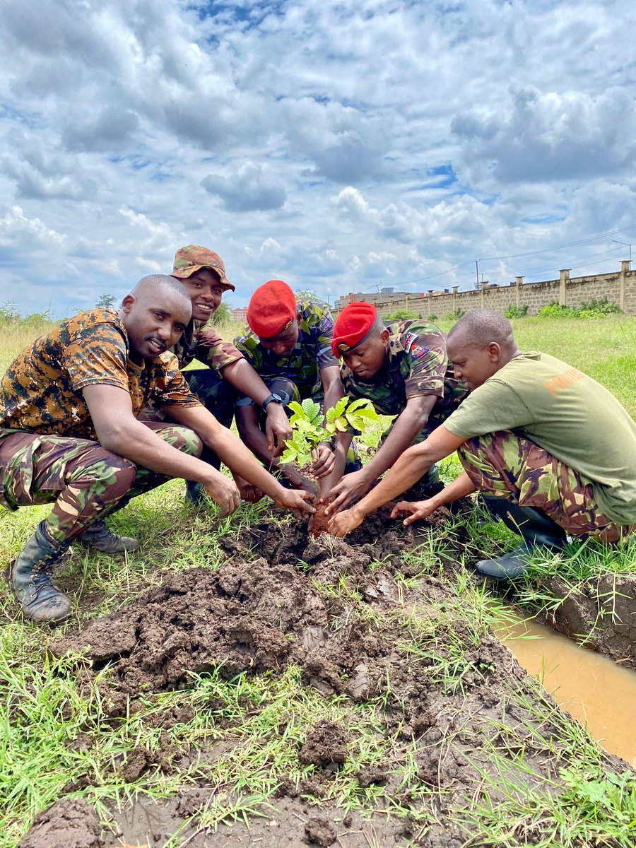 Environmental soldiers from the military Police taking the Green up Kenya campaign to the barracks.