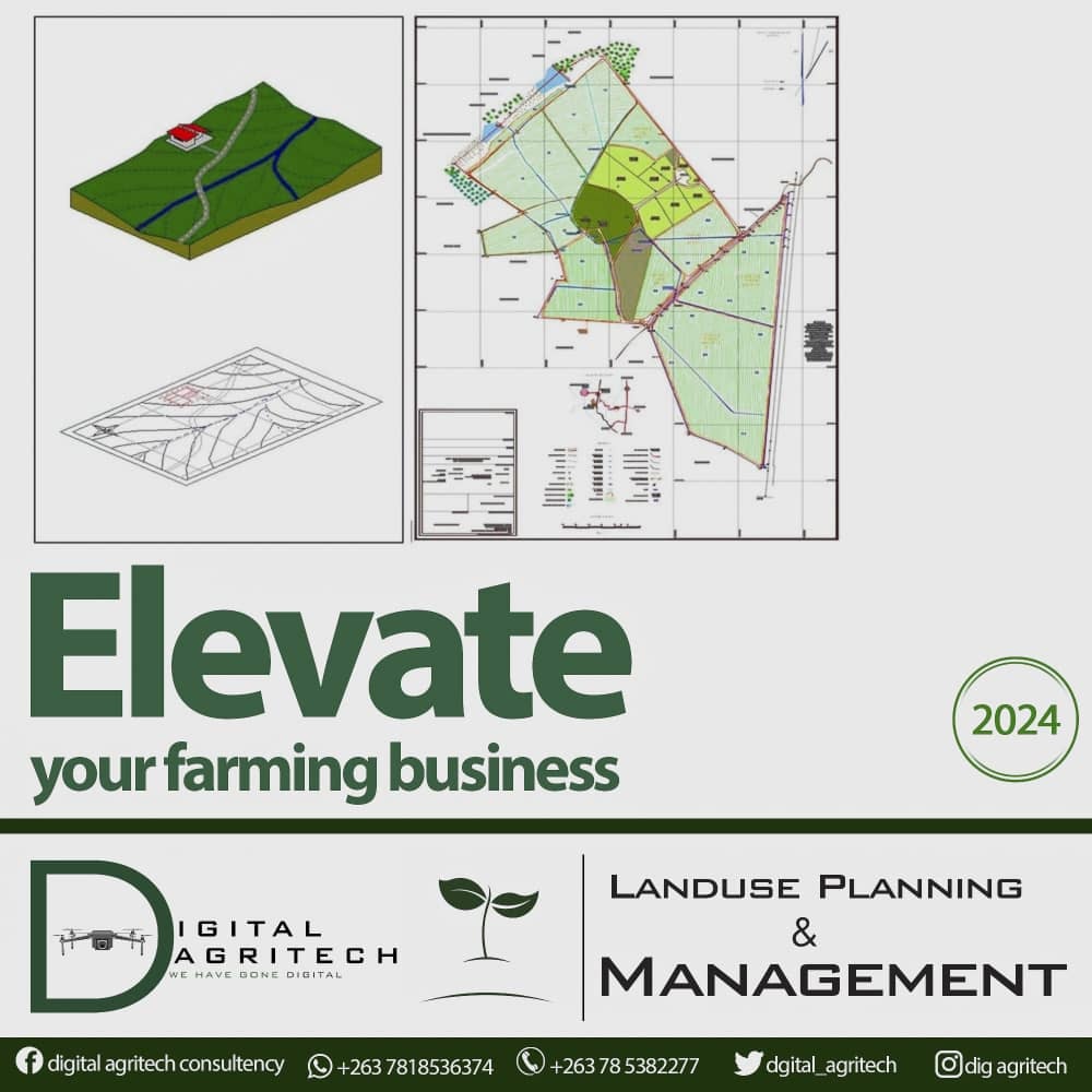 Did you know that 87% of ALL SUCCESSFUL Farmers invest in land use planning and Farm management training

Say goodbye to guesswork! work smart with our precision farming technologies. 

 Let's chat!
💬wa.me//+263777943618

#LandUsePlanning
#Farmers 
#SustainableGrowth