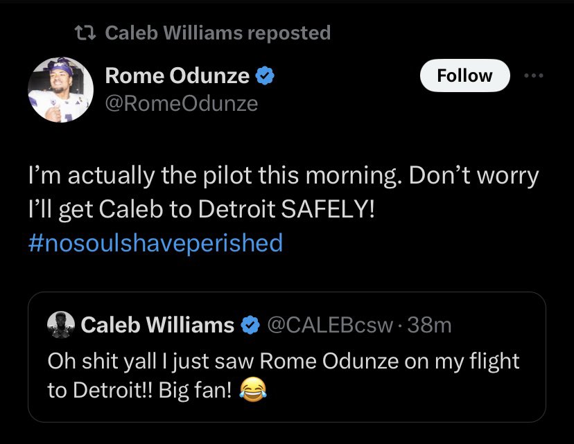 What do Caleb Williams & Rome Odunze have cooking 👀