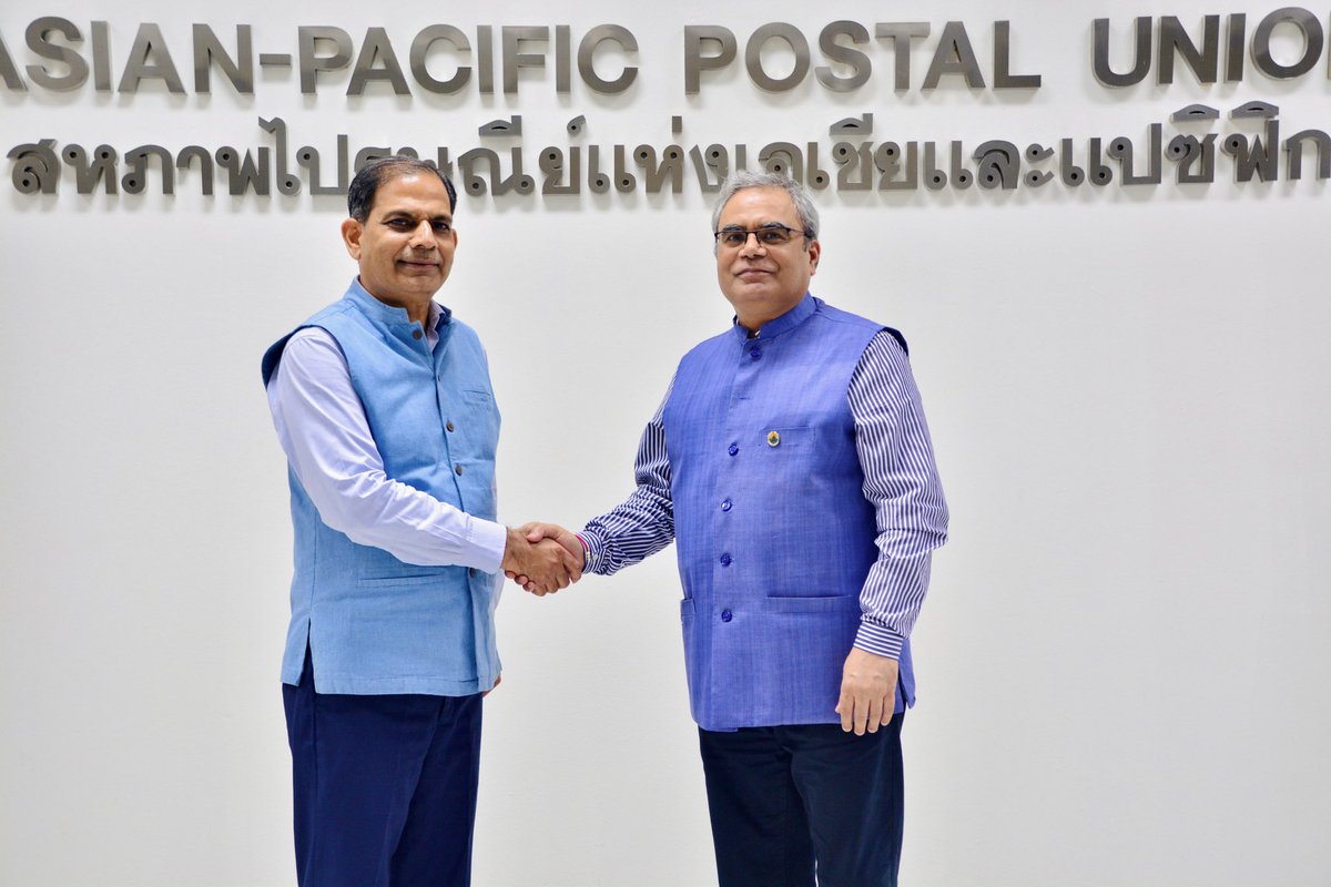 Pleased to welcome @IndraManiPR, the Secretary General of @BimstecInDhaka to the @APPU_Post headquarters and to know the significant work BIMSTEC is doing with its seven member states, who also happen to be the valued members of the APPU.