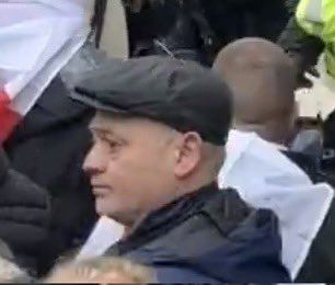 This is the coward who hit a Police horse with the handle of his umbrella. RT and let's name and shame him. #PoliceHorse #Thugs #StGeorgesDay