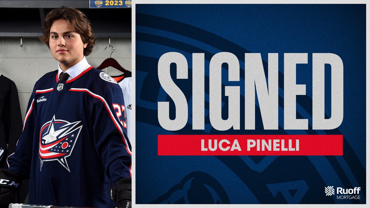 We have signed forward Luca Pinelli to a three-year entry level contract beginning with the 2024-25 season.

📝 cbj.co/pinelli-tw-042…

<a href="/RuoffMortgage/">Ruoff Mortgage</a> | #CBJ