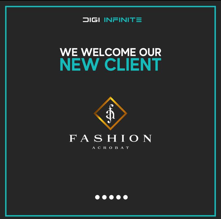 Thrilled to welcome 'Fashion Acrobat' to our family! Excited to collaborate and elevate your brand together. Let's create remarkable experiences and achieve great success in the world of fashion.
#growuptoinfinite #digiinfinite #FashionAcrobat #NewClient #Collaboration