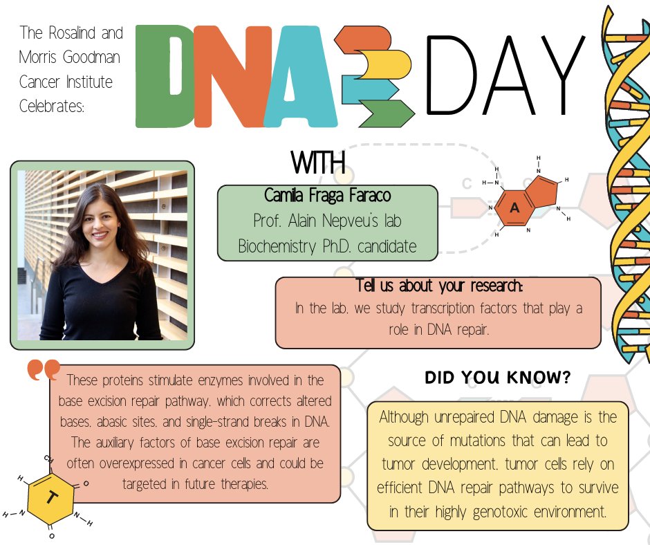 Today is #DNADay ! Learn more about GCI trainee Camila Fraga Faraco's ongoing DNA research: