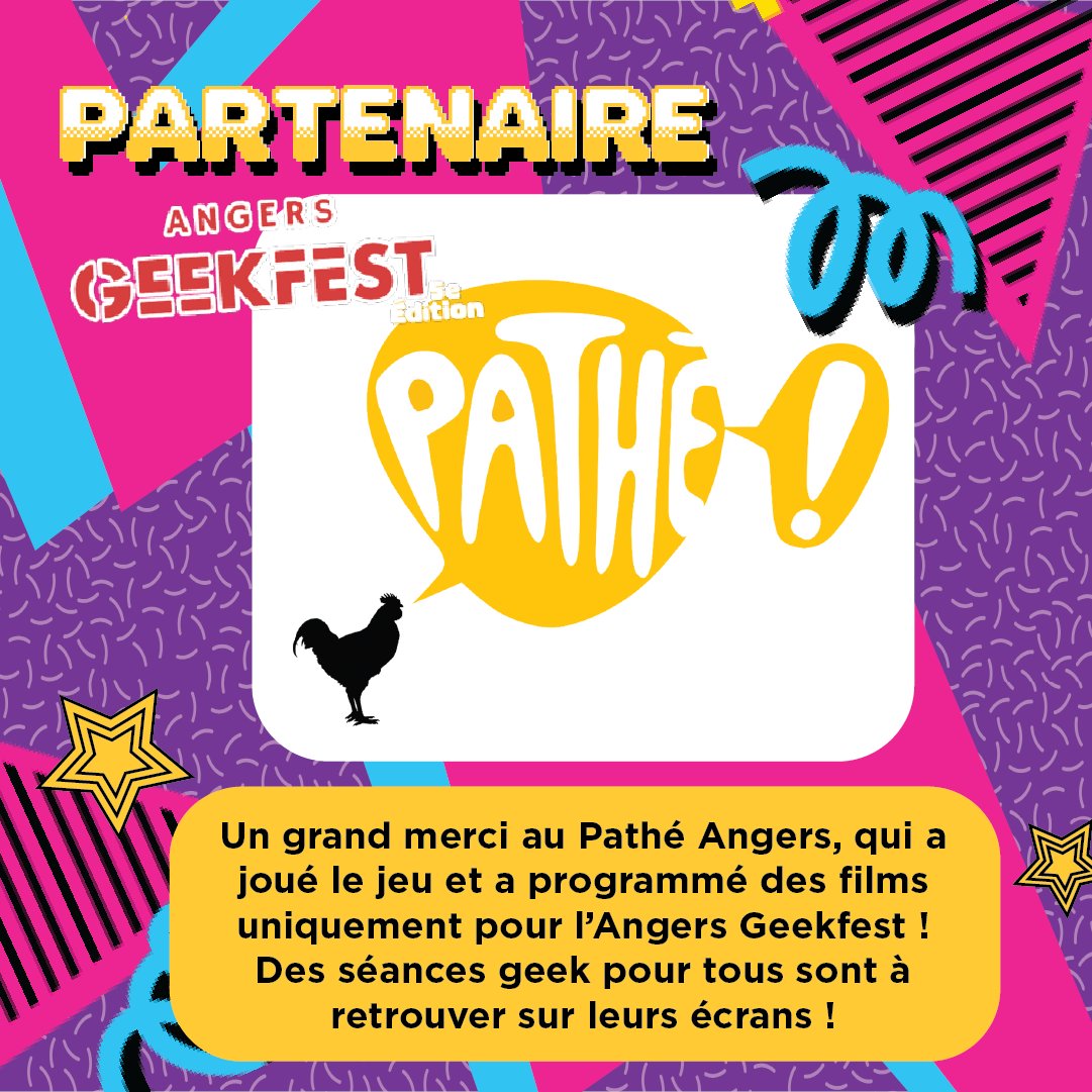 Merci à notre partenaire @pathefrance Angers pour son implication avant, pendant et après le festival ! #angers #geek #geefest #partenaire