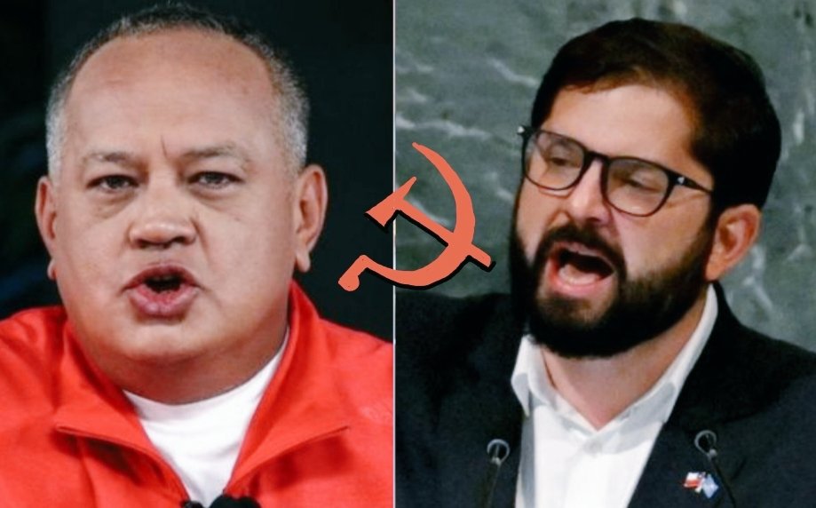 Diosdado Cabello, señaló: 'A Boric se le olvidó cómo 
llegó al poder', confirmando la participación de Venezuela en los sucesos preparativos para la toma del 
poder por parte de Boric. Estas lacras deberían estar en la cárcel.