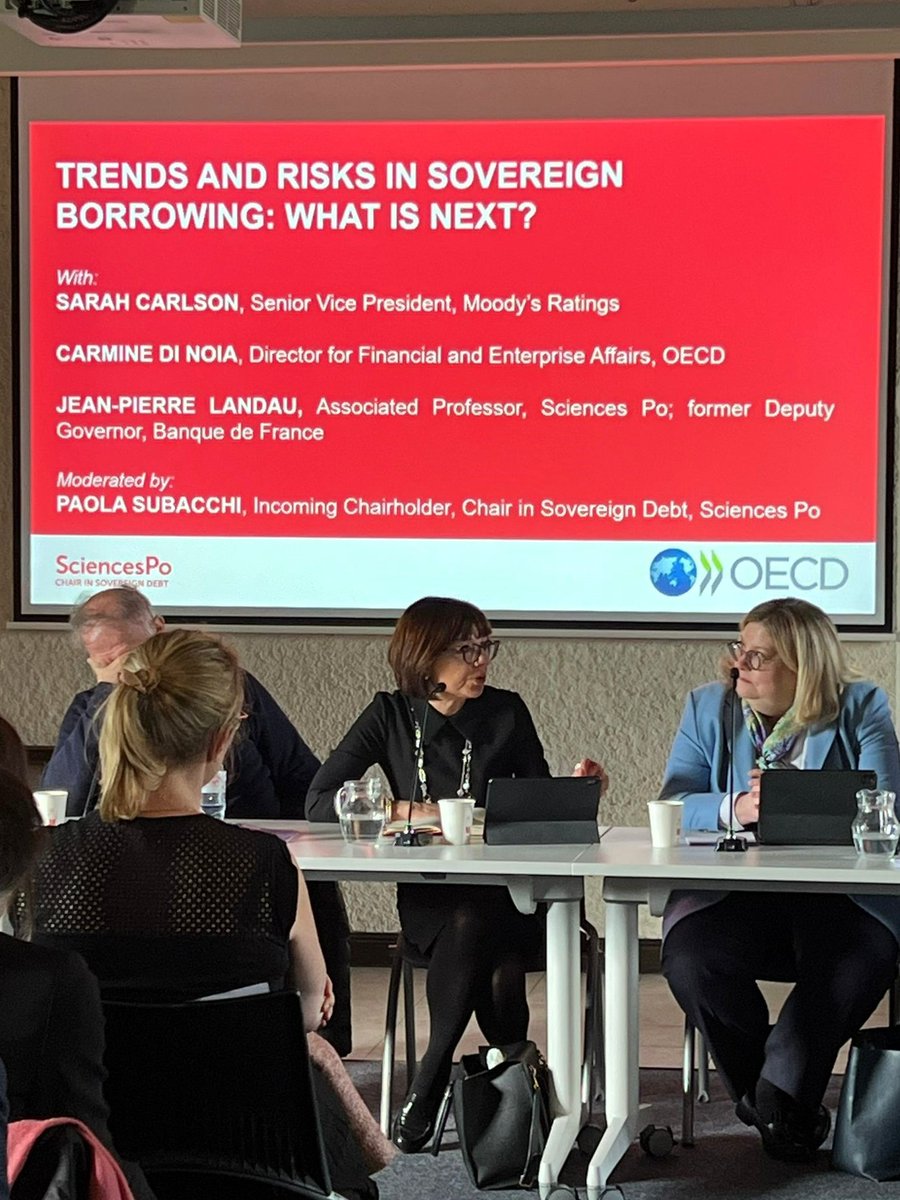 A huge thank you to the @SovDebtScPo, the @OECD, and all our speakers today for a dynamic and insightful conversation on the global debt landscape and the future trends in sovereign borrowing. #PlaceToSpeak