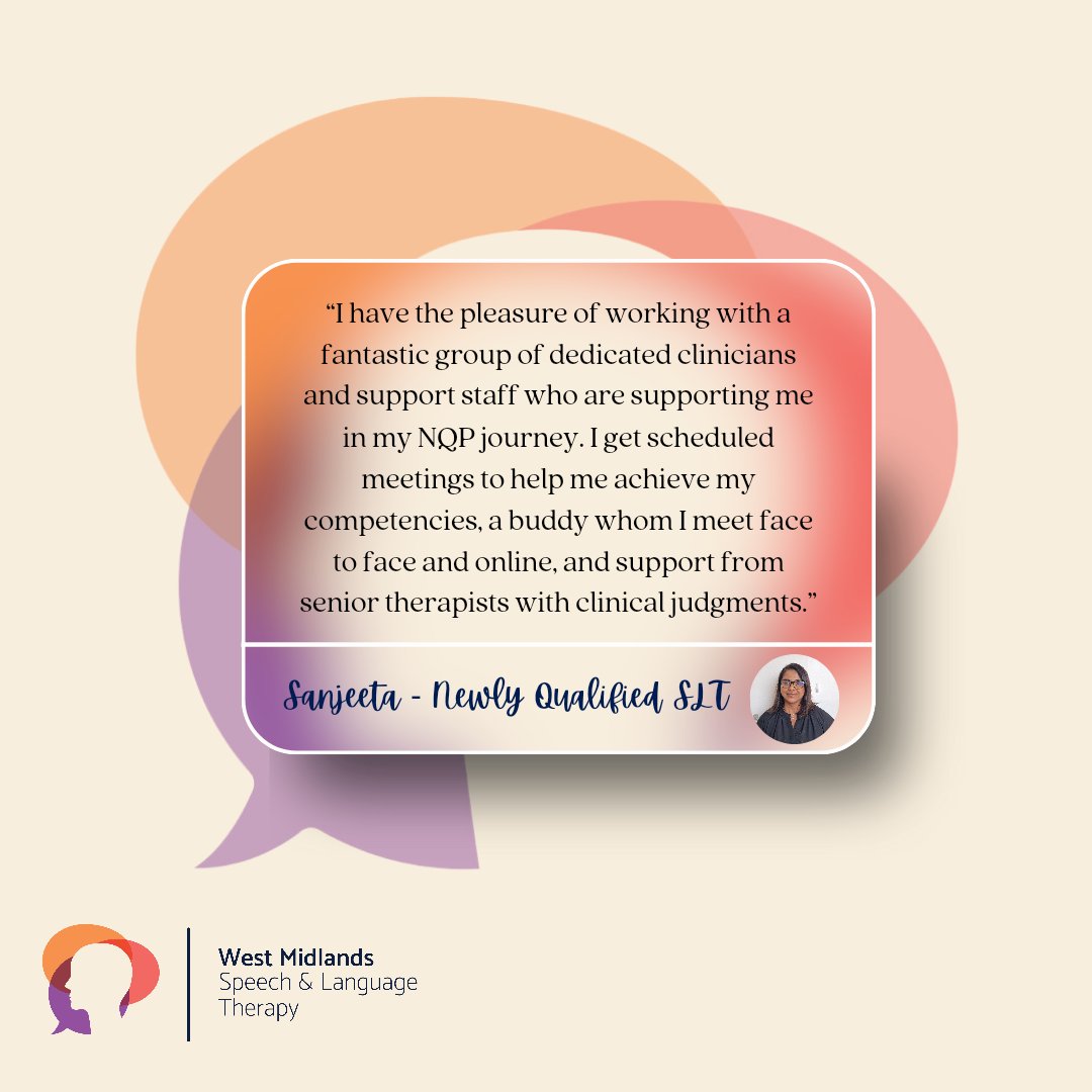 Sanjeeta is one of our current #NQPSLT 😄 

Such fantastic words here to describe her support from Ali, our NQP coordinator, and the rest of our fabulous team! 👀👏🏻 

#slt #studentSLT #SLT2be <a href="/SLTatBCU/">SLT at BCU</a>