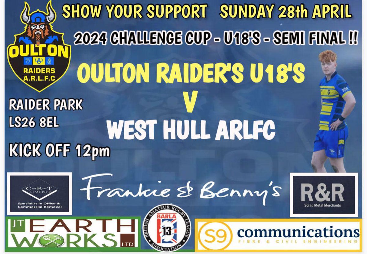 Good to have a Sunday #RugbyLeague match to look forward to #RaidersOulton