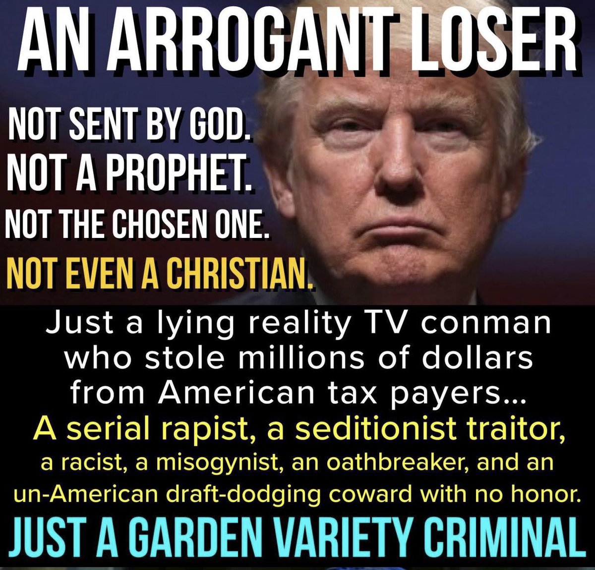 VickiEngel11's tweet photo. @reaganil33 @jane_bucci @marlene4719 @margiemarinari Heโs far healthier than Coke addicted #FatTrump as seen at #TrumpTrials nodding off, up too early! ๐ด๐คก๐ง โ ๏ธBiden did not commit any crimes, so he hasnโt had 91 indictmentโs, unlike #DonTheCon #MafiaDon who lieโs constantly & whines about being a victim! #TrumpisaNationalDisgrace https://t.co/D2GKxUvQUi