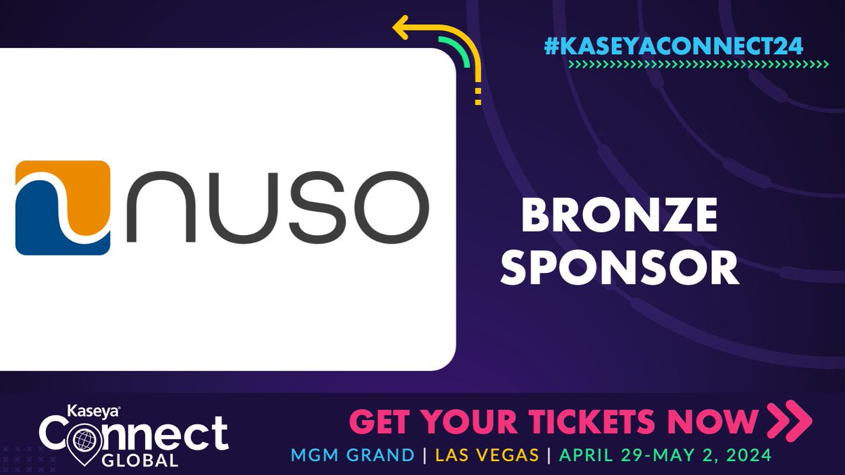Kaseya Connect Global is in Las Vegas next week! Team NUSO will be there. Stop by and say hello! Learn more at: kaseyaconnect.com

#kaseya #ITCommunity #telecom #cloudcommunications #UCaaS #communications #telecommunications #nuso #solutionprovider #unifiedcommunications