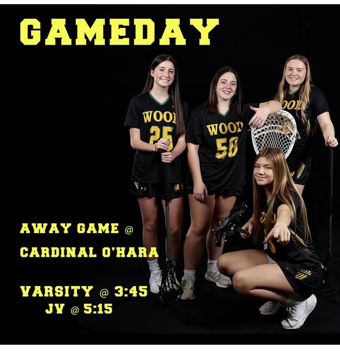 Good luck to our girls lacrosse team who heads to O’Hara for a PCL Matchup. ⁦@woodgirlslax⁩