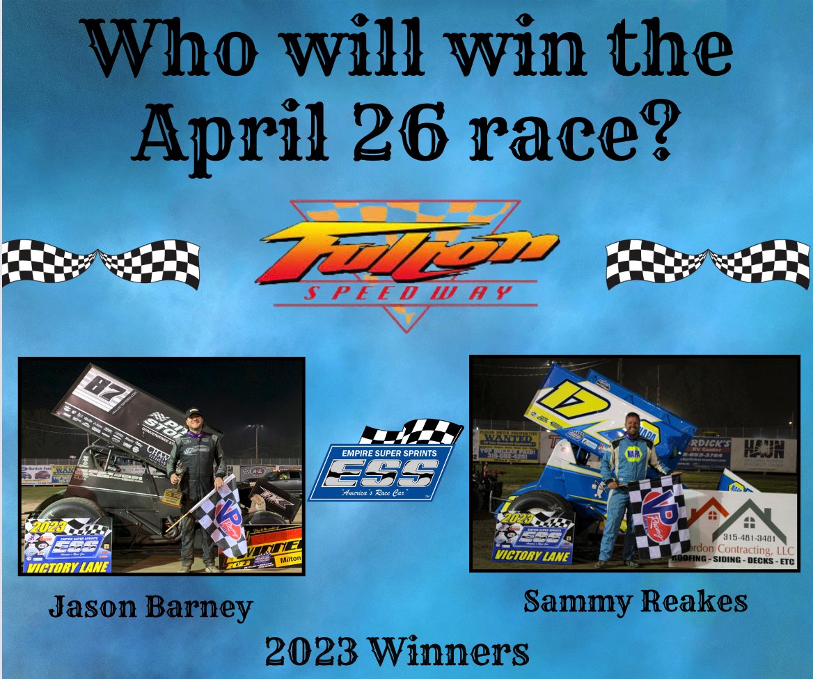 Last year at Fulton Speedway Jason Barney won 3 times and Sam Reakes notched one win. Who will win the Highbank Holdup this Friday night? Let's hear your predictions.