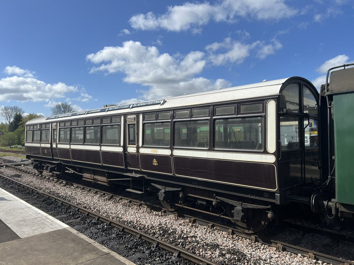 Seen in service at @bluebellrailway over the weekend, 1913-built London & North Western Railway observation car for the Blaenau Ffestiniog branch.