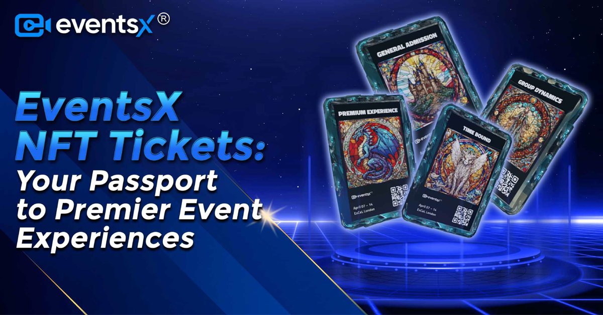 Unlock a new level of event access with #EventsX NFTs! 🎫 

Choose from a range of NFT tickets, including exclusive VIP and Premium options, each offering unique benefits and experiences.

Secure your spot at the forefront of event innovation! 

#NFT #Future #Events