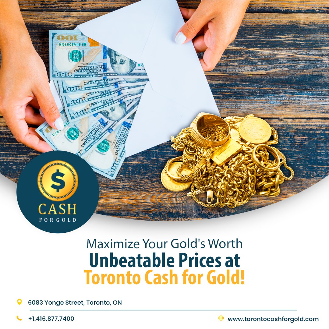 💰💵Maximize Your Gold's Worth: Unbeatable Prices at Toronto Cash for Gold!

🌐 torontocashforgold.com
☎️ 1 (416) 877 7400
📍 North York
🗺️ maps.app.goo.gl/6JkbW7sshb2rV1…

#buygold #sellgoldtoronto #instantcash #exchangegold #goldprice #cashforgold #torontocashforgold #goldprices