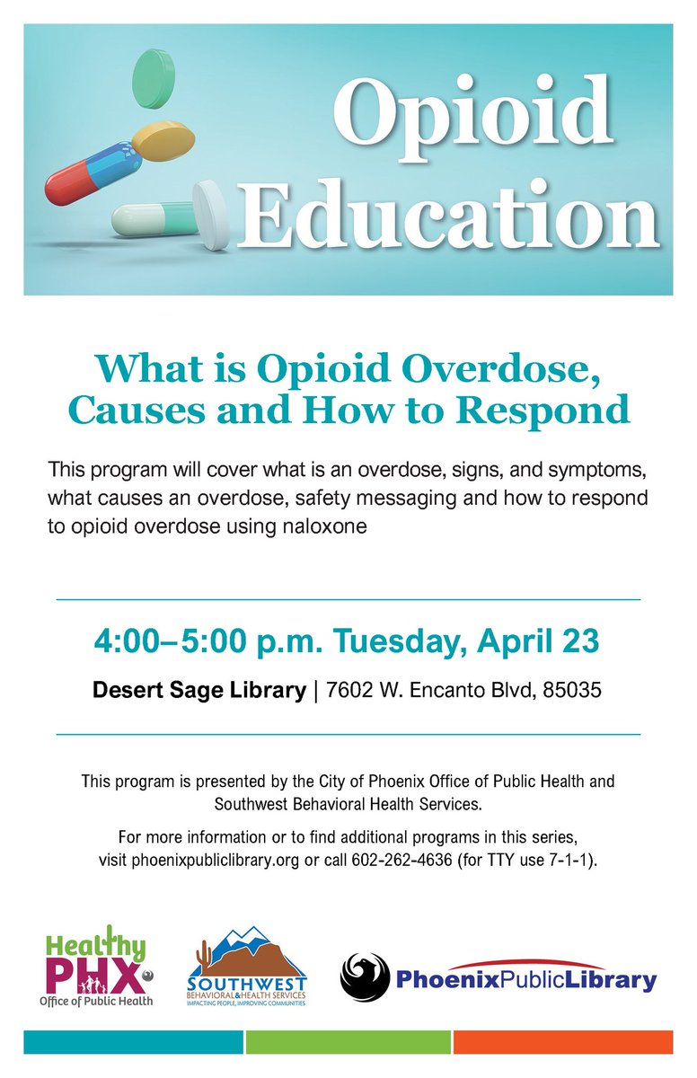 📣 District 7 Residents: Join us for a vital community health education session covering substance use disorder, responses to opioid overdoses, and many other important health topics. Hosted by the City in partnership with SWBHS. Your health matters! #CommunityHealth