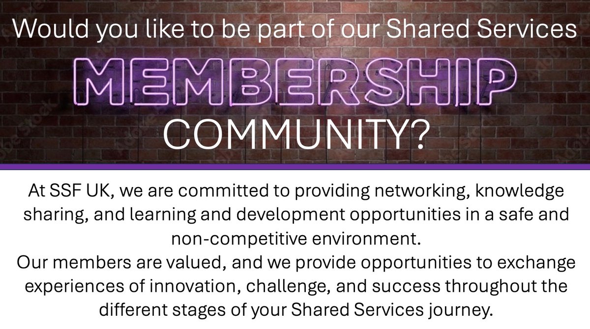 SSF UK is the UK’s leading #SharedServices Industry Membership Forum, providing exclusive #events, #networking and #bestpractice sharing opportunities for our members.
lnkd.in/daU5hqU