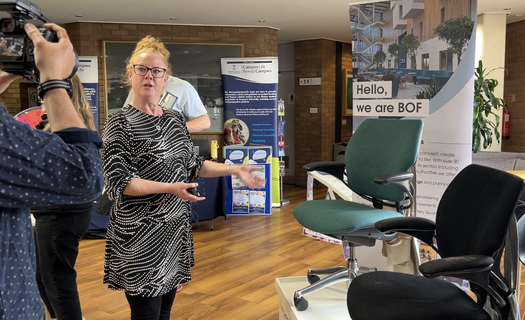 Today we enjoyed an inspiring 'Go Green' event at <a href="/TaliesinSwansea/">Taliesin Arts Centre</a>  some great take-away subjects for consideration! If you missed our reupholstery demonstrations, don’t worry! Our next stop is 30th April at The College, Swansea Bay Campus!

#Furniture #reupholstery