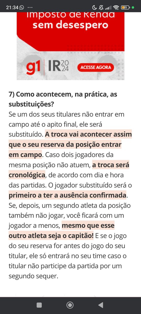 Caaio_CF2's tweet photo. @cartolafc se o Zagueiro do grêmio não jogou, e meu Reserva também não o correto não é anular a posição? Por que estou tendo um prejuízo de -1 ponto https://t.co/VedgRp8eI7
