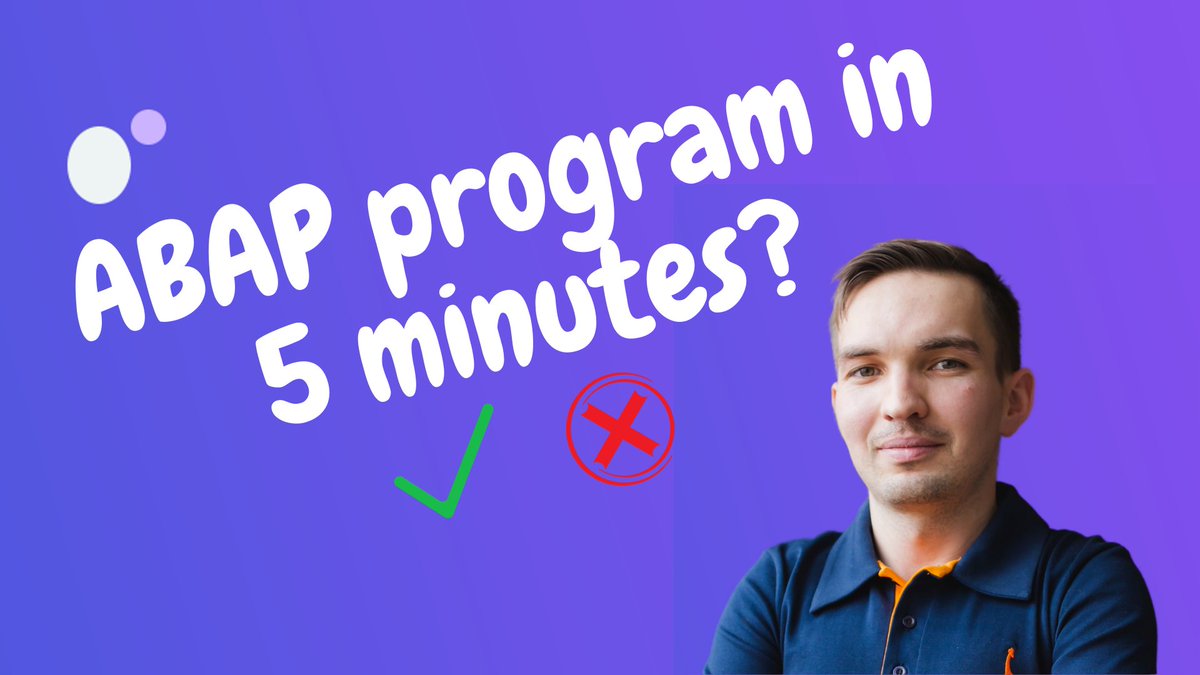 blog_abap's tweet image. ABAP Programming |  How create ABAP program SAP? youtu.be/SPSQC0vYCTo?si… via @YouTube 
How create SAP program ABAP? Start learning ABAP programming for beginners. Learn ABAP guide with using SAP ABAP basics tools.
#abap #sapabap #sap #abapsap #ArturABAP