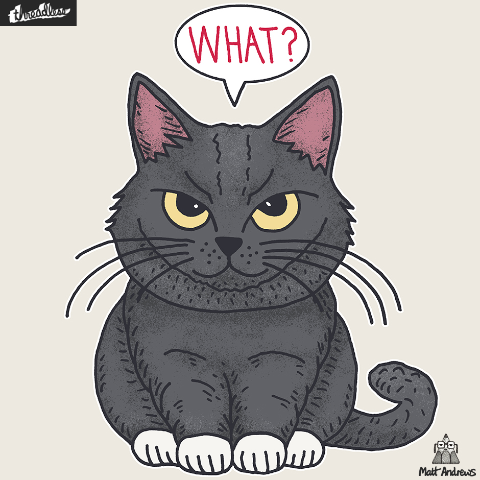 My 'Black Cat Says What' doodle is now available on lots of products in my @threadless store lifeisastickynote.threadless.com 🐈🐾 #catlove #blackcat #doodleart #threadless