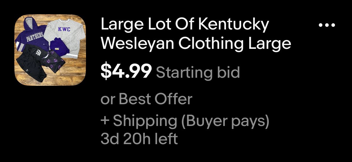 Anyone going to Kentucky Wesleyan in the fall? I am listening several nice KWC items on EBay.