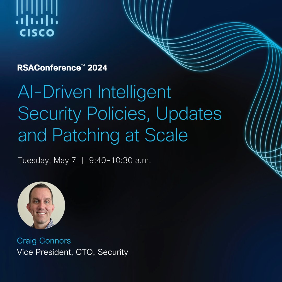 Have questions about #AI and how it's changing #cybersecurity? Don't miss our @RSAConference sponsored speaking session where VP & CTO, @egregious will guide you through how AI integration enhances #firewalls: cs.co/6017bcel5 #RSAC