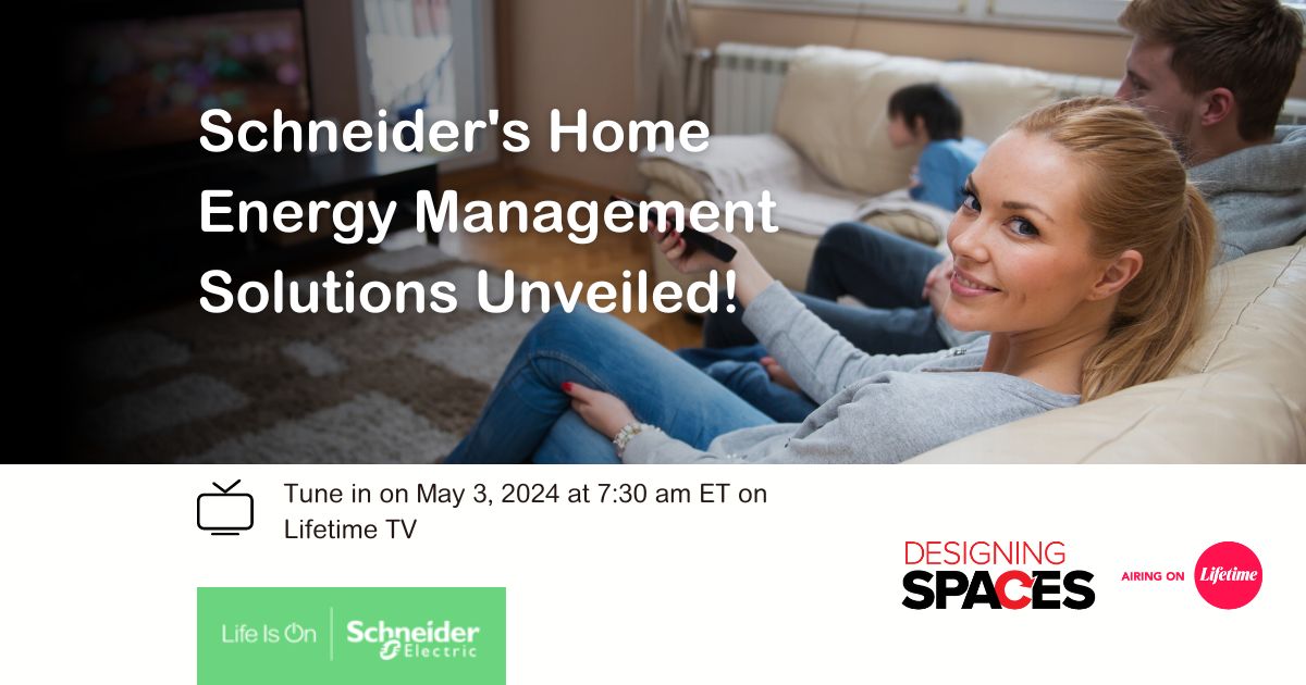 Home energy reliability is more important than ever, especially as we head into summer. Catch our feature on @DSpacesTV on May 3rd at 7:30 am ET as we help one homeowner control their home energy with Schneider Home. (cont) spr.ly/l/6017bcf27
