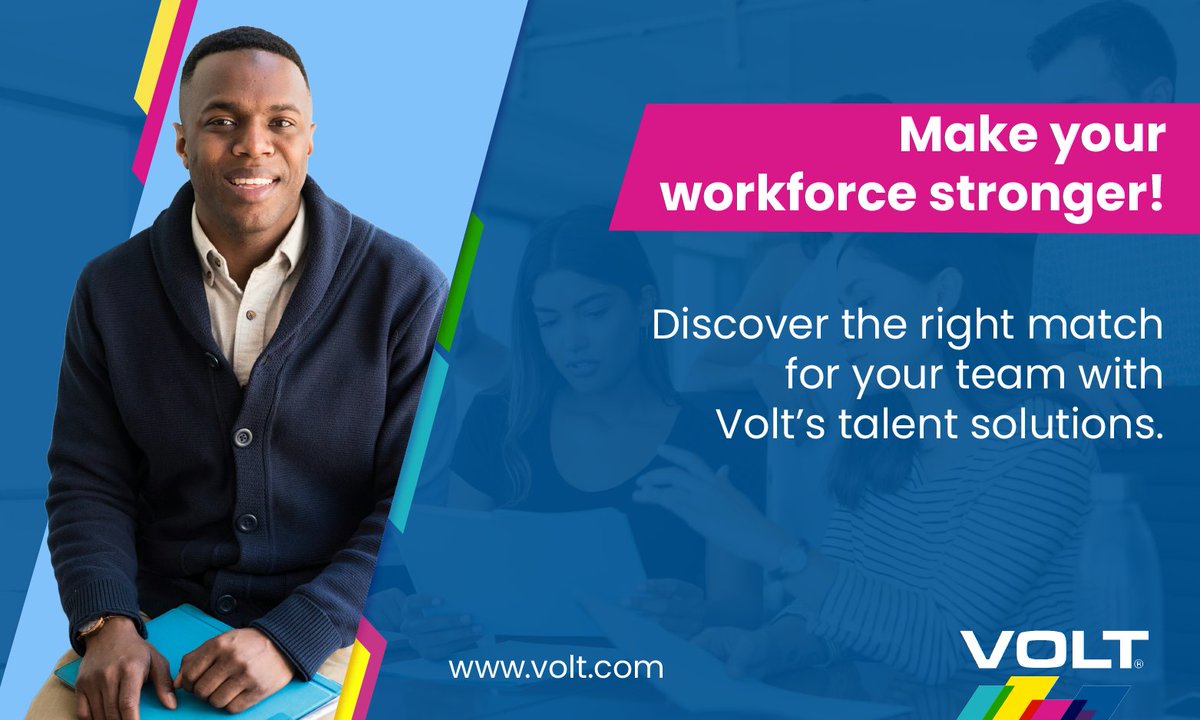 Let Volt enhance your team's potential! We offer tailored expertise, unwavering support, and a vast network of talent to help your projects soar. Discover what Volt can do for you today at hubs.ly/Q02tMG590. #volt #usa #talentsolutions #workforceexcellence #collaboration