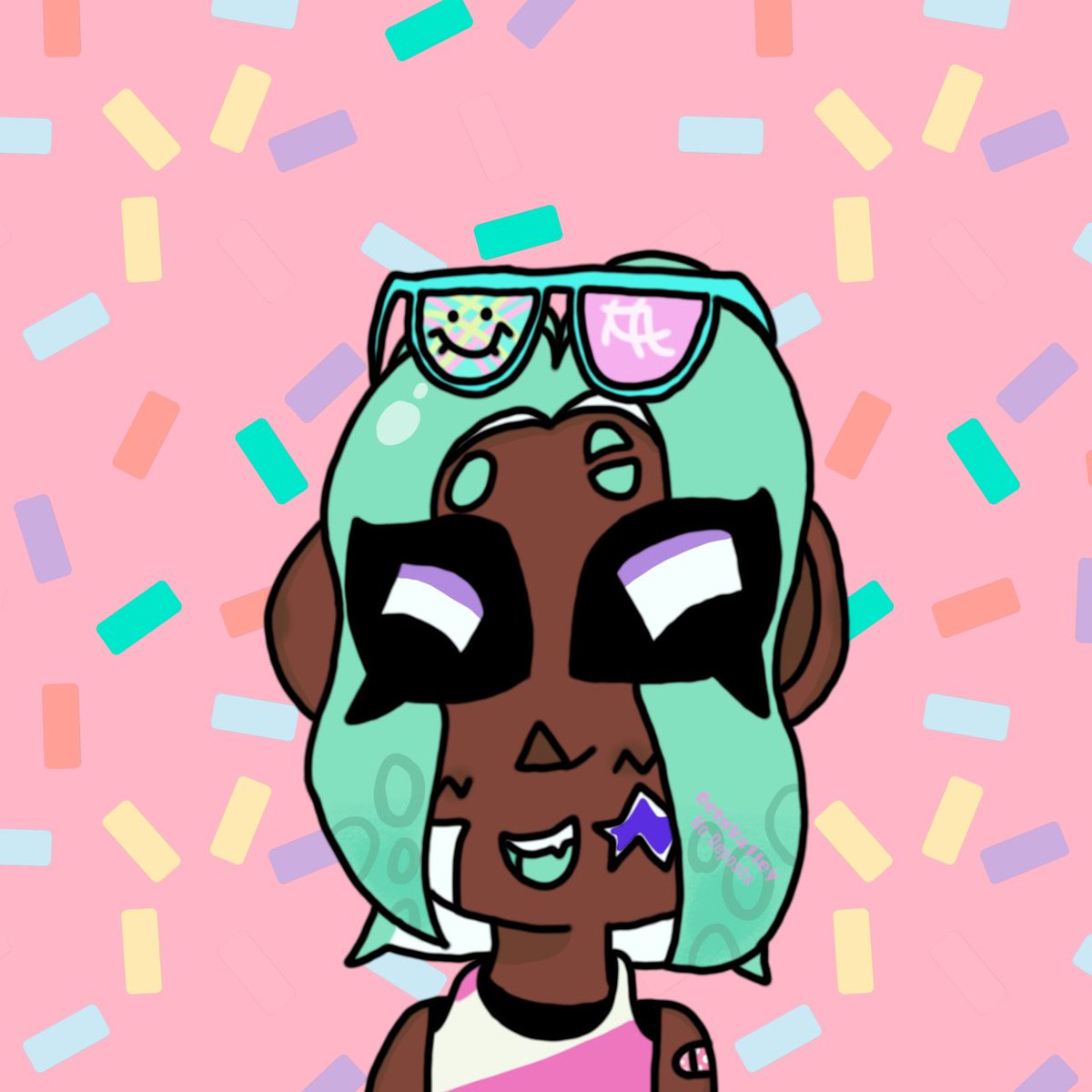 octo_va1ley's tweet photo. Peppermint won the SpringFest poll, so here’s a small icon of them in their SpringFest outfit!!

#Splatoon #Splatoon3 #Splatoon3fanart #Octoling #OctolingOC #Fanchild #SpringFest #Splatfest https://t.co/6cIAO4US0R