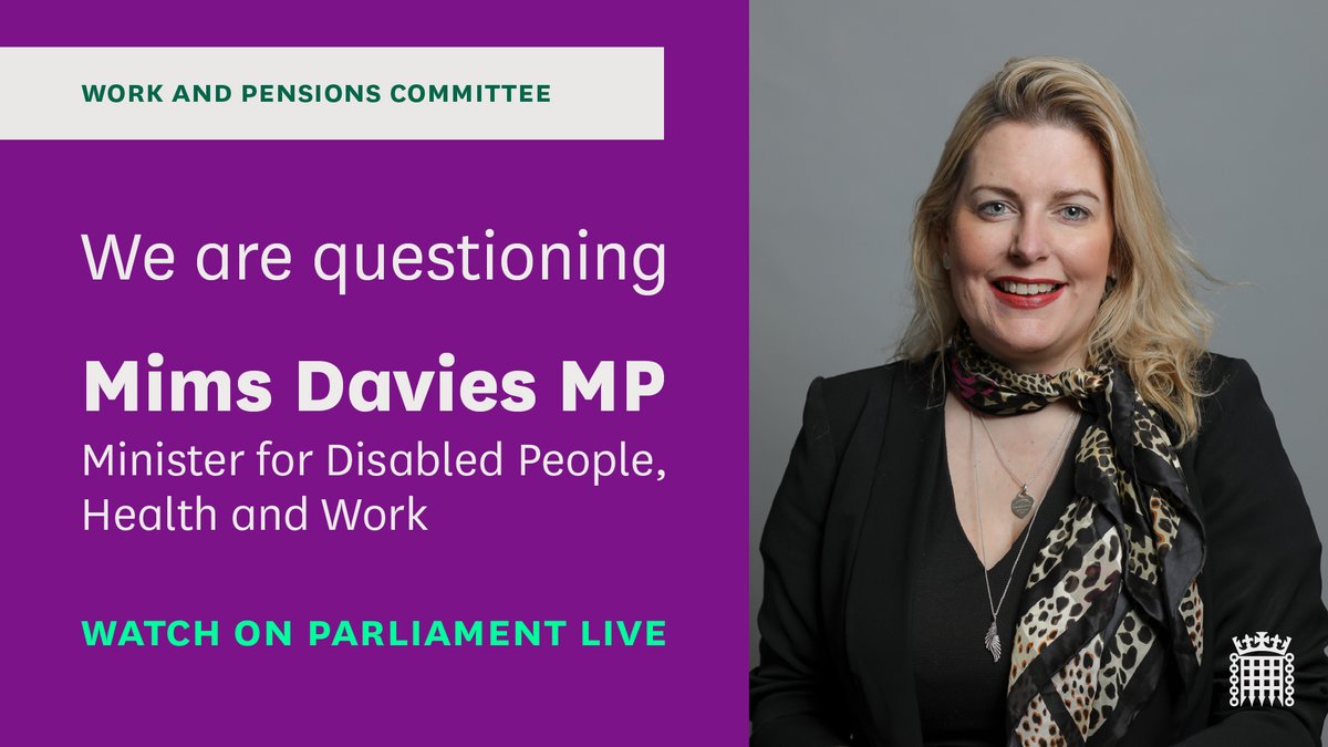 9.25am tomorrow 🕘 We're putting our questions to @DWPgovuk Minister @mimsdavies on the effectiveness of Carer’s Allowance and whether it provides adequate support for carers. We'll also be hearing about the experiences of young carers. Watch live: committees.parliament.uk/event/21241/fo…