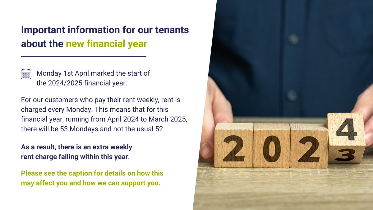 🏡 If you pay your rent weekly, please ensure that you include this extra week when arranging your payments for the year ahead. If you have any concerns, please get in touch as soon as possible so we can discuss the best way to help: 📞 0800 072 0966 📩 info@linc-cymru.co.uk